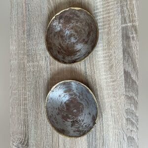 Set of two Candle Holder Plates.